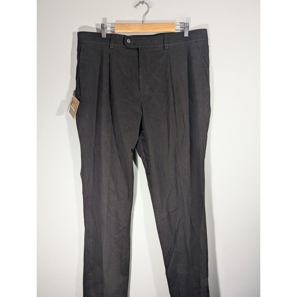 NWT Barbour Mens Dark Brown Pleated Chino Trousers Relaxed Fit Sz 38 Business